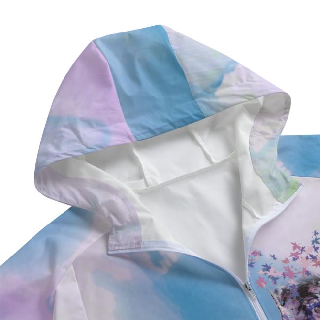 Preview: Leichte Regenjacke  Aussie – Popart Hundemotiv, 100 % Polyester, Unisex, Mix, Mischling, Australian Shepherd